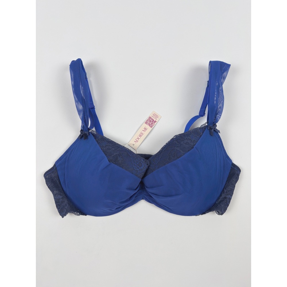 Adore Me Clairabelle Push-Up Demi Bra Surf The Blue 38D